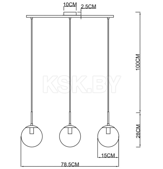 Светильник подвесной Arte Lamp VOLARE A1915SP-3AB (A1915SP-3AB) 