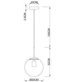 Светильник подвесной Arte Lamp VOLARE A1563SP-1PB