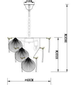 Светильник подвесной Arte Lamp VICTORIA A1734LM-5AB