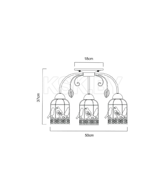 Светильник потолочный Arte Lamp CINCIA A5090PL-3WG (A5090PL-3WG) 