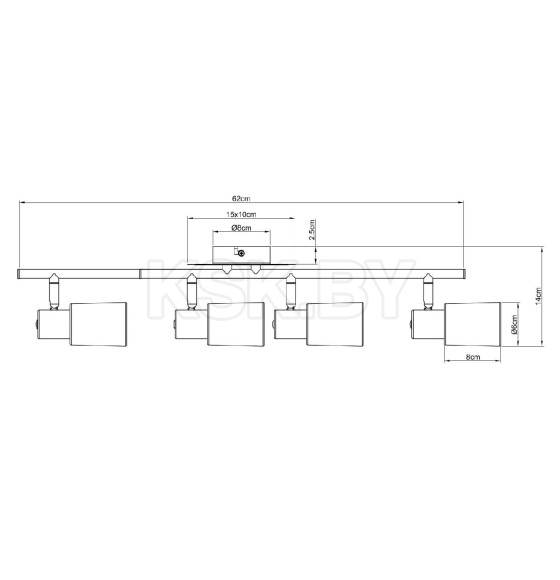 Светильник потолочный Arte Lamp CAVALLETTA A4510PL-4SS (A4510PL-4SS) 