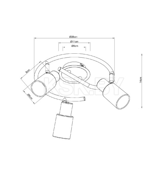 Светильник потолочный Arte Lamp CAVALLETTA A4510PL-3SS (A4510PL-3SS) 