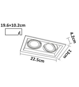 Светильник потолочный Arte Lamp CANIS A6661PL-2WH