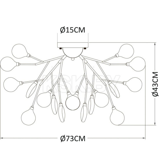 Светильник потолочный Arte Lamp CANDY A7274PL-27GO (A7274PL-27GO) 