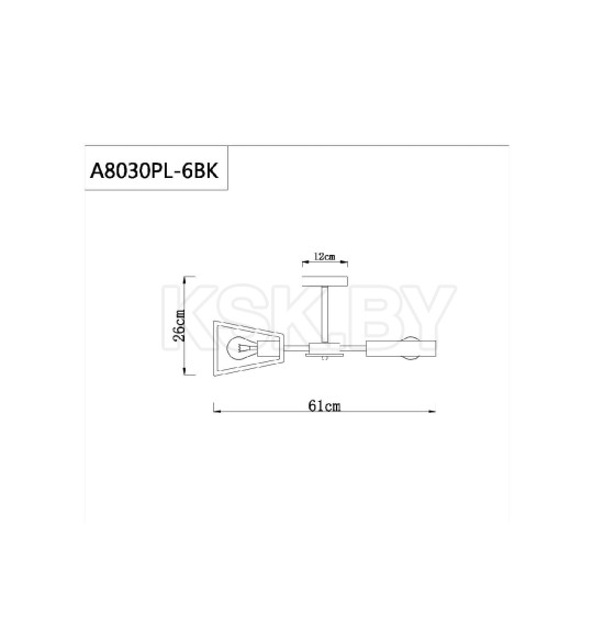 Светильник потолочный Arte Lamp BRUSSELS A8030PL-6BK (A8030PL-6BK) 