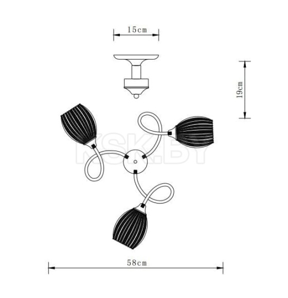 Светильник потолочный Arte Lamp ARYA A2941PL-3AB (A2941PL-3AB) 