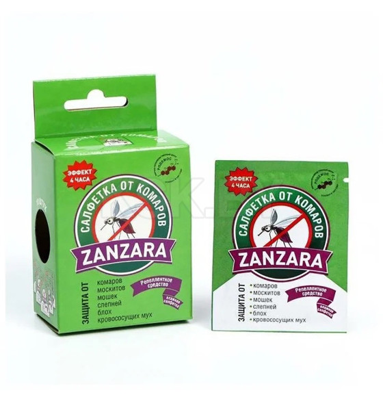 Средство репеллентное ZANZARA 1 уп 10 шт