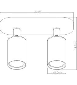 Светильник потолочный Arte Lamp AQUARIUS A3226PL-2WH