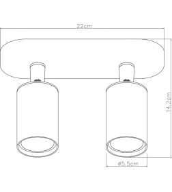 Светильник потолочный Arte Lamp AQUARIUS A3226PL-2BK