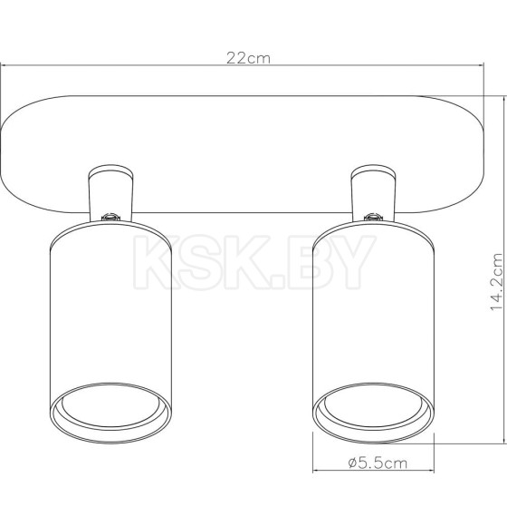 Светильник потолочный Arte Lamp AQUARIUS A3226PL-2BK (A3226PL-2BK) 