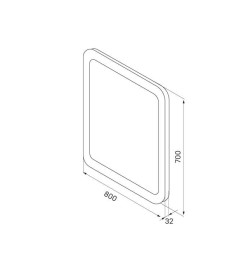 Зеркало с подсветкой Iddis  Edifice 80 ЗЛП107