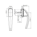 Ручка оконная Roto Swing бронза R05.5 37/45 (615687) 