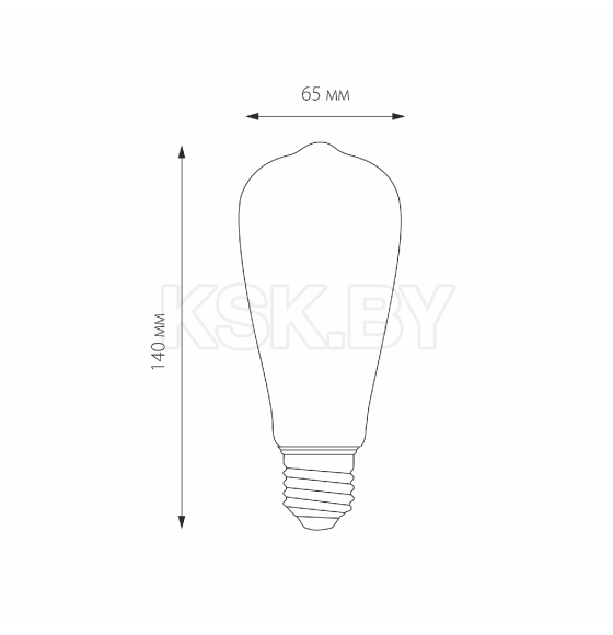 Лампа светодиодная ST64 FD E27 6W 230в. 3300K BLE2707 ES (a048279) 