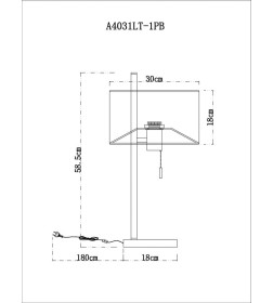 Светильник настольный Arte Lamp PROXIMA A4031LT-1PB