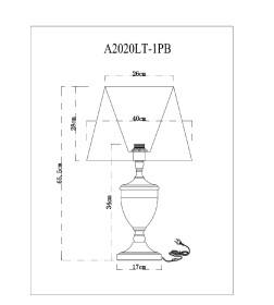 Светильник настольный Arte Lamp RADISON A2020LT-1PB