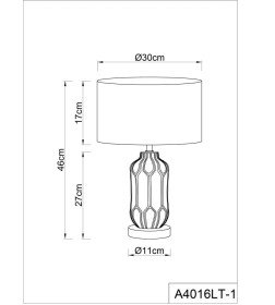 Светильник настольный Arte Lamp REVATI A4016LT-1BK