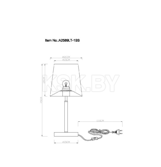 Светильник настольный Arte Lamp RODOS A2589LT-1SS (A2589LT-1SS) 