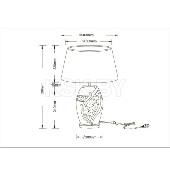 Светильник настольный Arte Lamp RUBY A4064LT-1BR (A4064LT-1BR) 