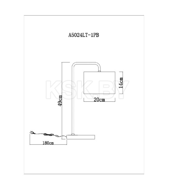 Светильник настольный Arte Lamp RUPERT A5024LT-1PB (A5024LT-1PB) 