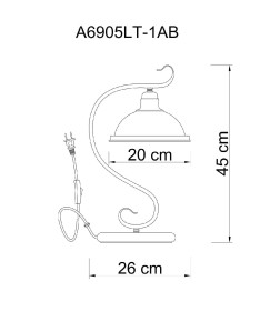 Светильник настольный Arte Lamp SAFARI A6905LT-1AB