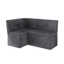 Скамья угловая "Вегас" ткань темно-серая Мебель маркет