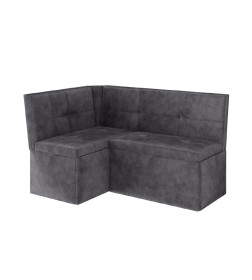 Скамья угловая "Вегас" ткань темно-серая Мебель маркет