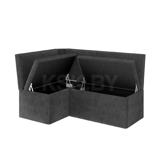 Скамья угловая "Вегас" ткань темно-серая Мебель маркет