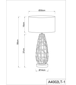 Светильник настольный Arte Lamp TAIYI A4002LT-1GO