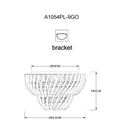 Светильник потолочный Arte Lamp ELLA A1054PL-9GO