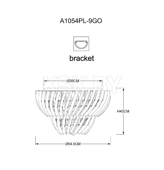 Светильник потолочный Arte Lamp ELLA A1054PL-9GO (A1054PL-9GO) 