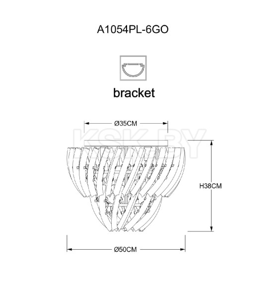 Светильник потолочный Arte Lamp ELLA A1054PL-6GO (A1054PL-6GO) 