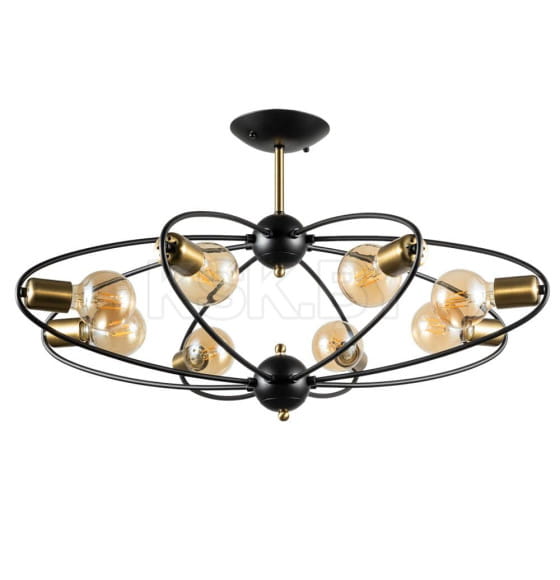 Светильник потолочный Arte Lamp GLASGOW A1963PL-8BK (A1963PL-8BK) 
