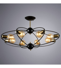 Светильник потолочный Arte Lamp GLASGOW A1963PL-8BK