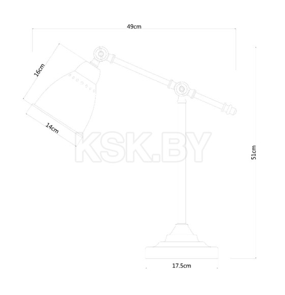 Светильник настольный Arte Lamp BRACCIO A2054LT-1WH (A2054LT-1WH) 