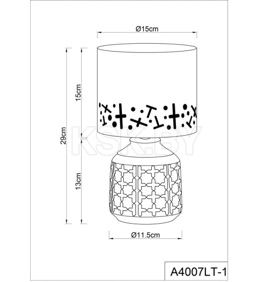 Светильник настольный Arte Lamp BUNDA A4007LT-1GY (A4007LT-1GY) 