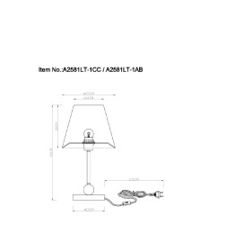 Светильник настольный Arte Lamp ELBA A2581LT-1AB