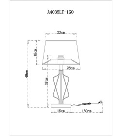 Светильник настольный Arte Lamp FIRE A4035LT-1GO