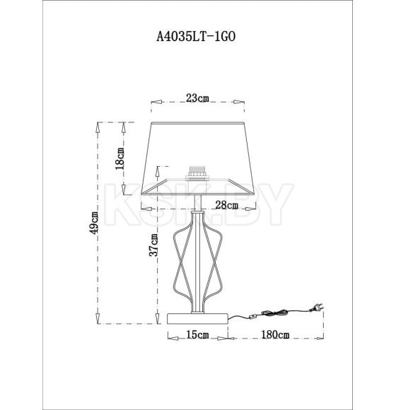 Светильник настольный Arte Lamp FIRE A4035LT-1GO (A4035LT-1GO) 