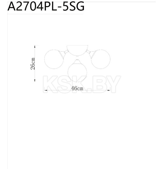 Светильник потолочный Arte Lamp FOBOS A2704PL-5SG (A2704PL-5SG) 