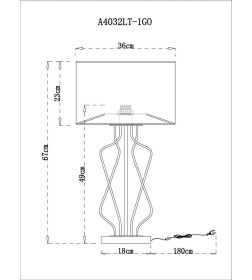 Светильник настольный Arte Lamp FIRE A4032LT-1GO