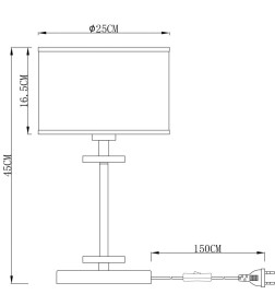 Светильник настольный Arte Lamp FURORE A3990LT-1CC