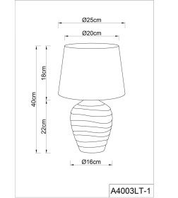 Светильник настольный Arte Lamp KORFU A4003LT-1CC