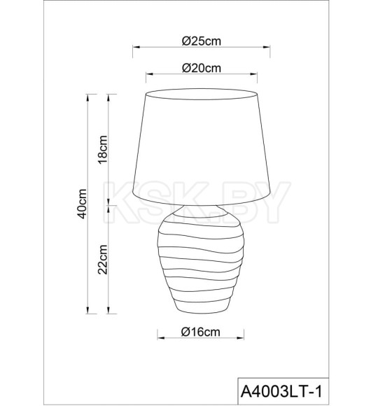 Светильник настольный Arte Lamp KORFU A4003LT-1CC (A4003LT-1CC) 