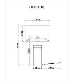 Светильник настольный Arte Lamp MAIA A4036LT-1GO