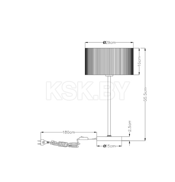 Светильник настольный Arte Lamp MALLORCA A1021LT-1SS (A1021LT-1SS) 