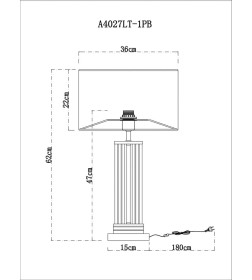 Светильник настольный Arte Lamp MATAR A4027LT-1PB