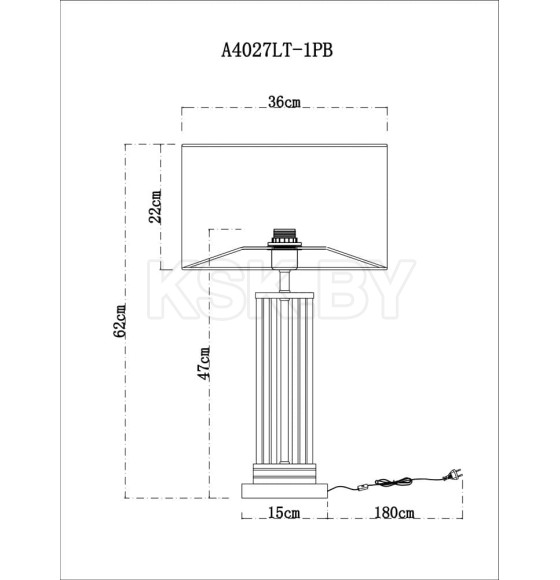 Светильник настольный Arte Lamp MATAR A4027LT-1PB (A4027LT-1PB) 