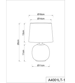 Светильник настольный Arte Lamp MERGA A4001LT-1CC