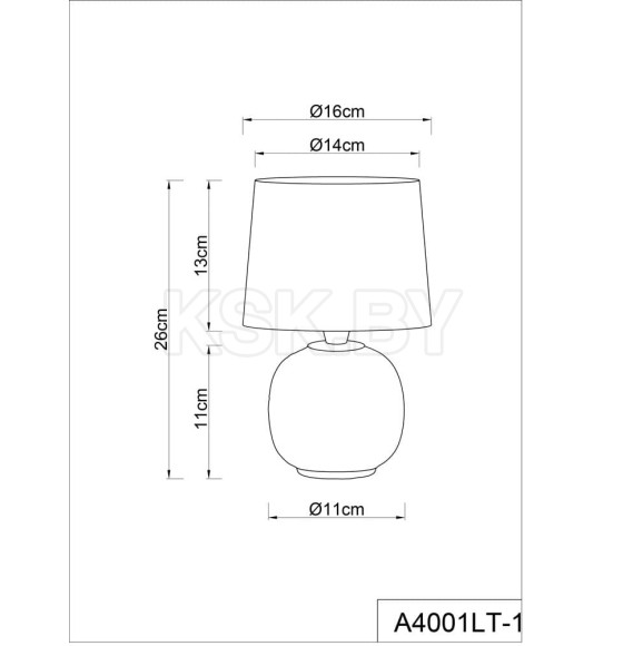 Светильник настольный Arte Lamp MERGA A4001LT-1CC (A4001LT-1CC) 