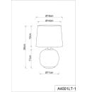 Светильник настольный Arte Lamp MERGA A4001LT-1GO (A4001LT-1GO) 